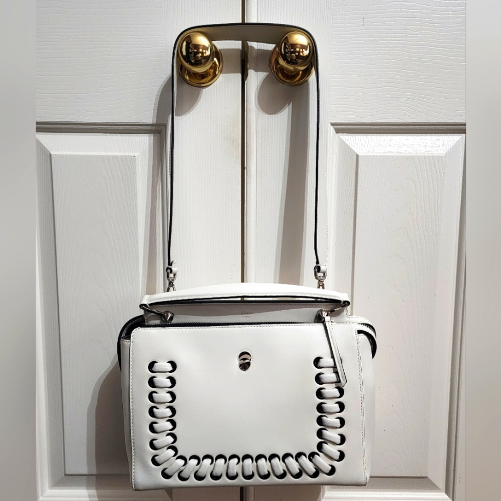 Fendi Dotcom Leather Bag - RARE White